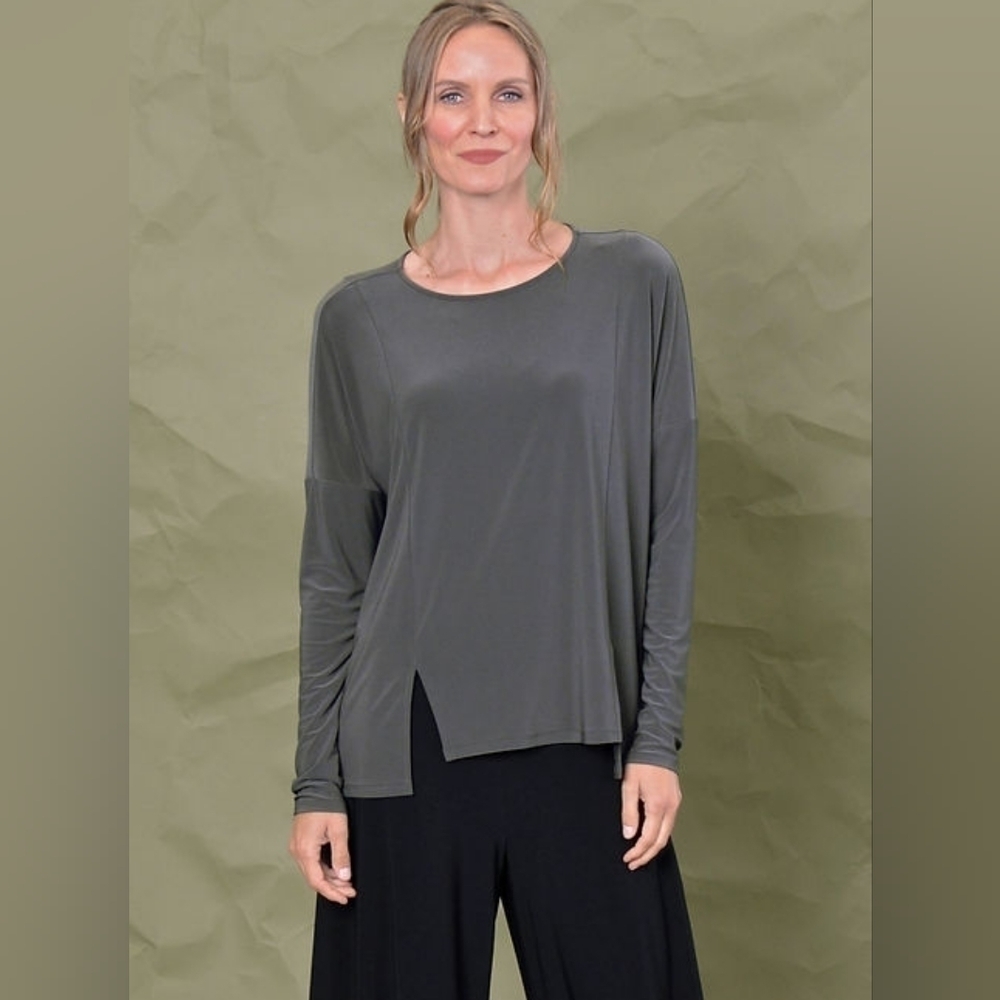 Chalet et ceci Cherry Red Long Sleeve Jamila Top - Size S